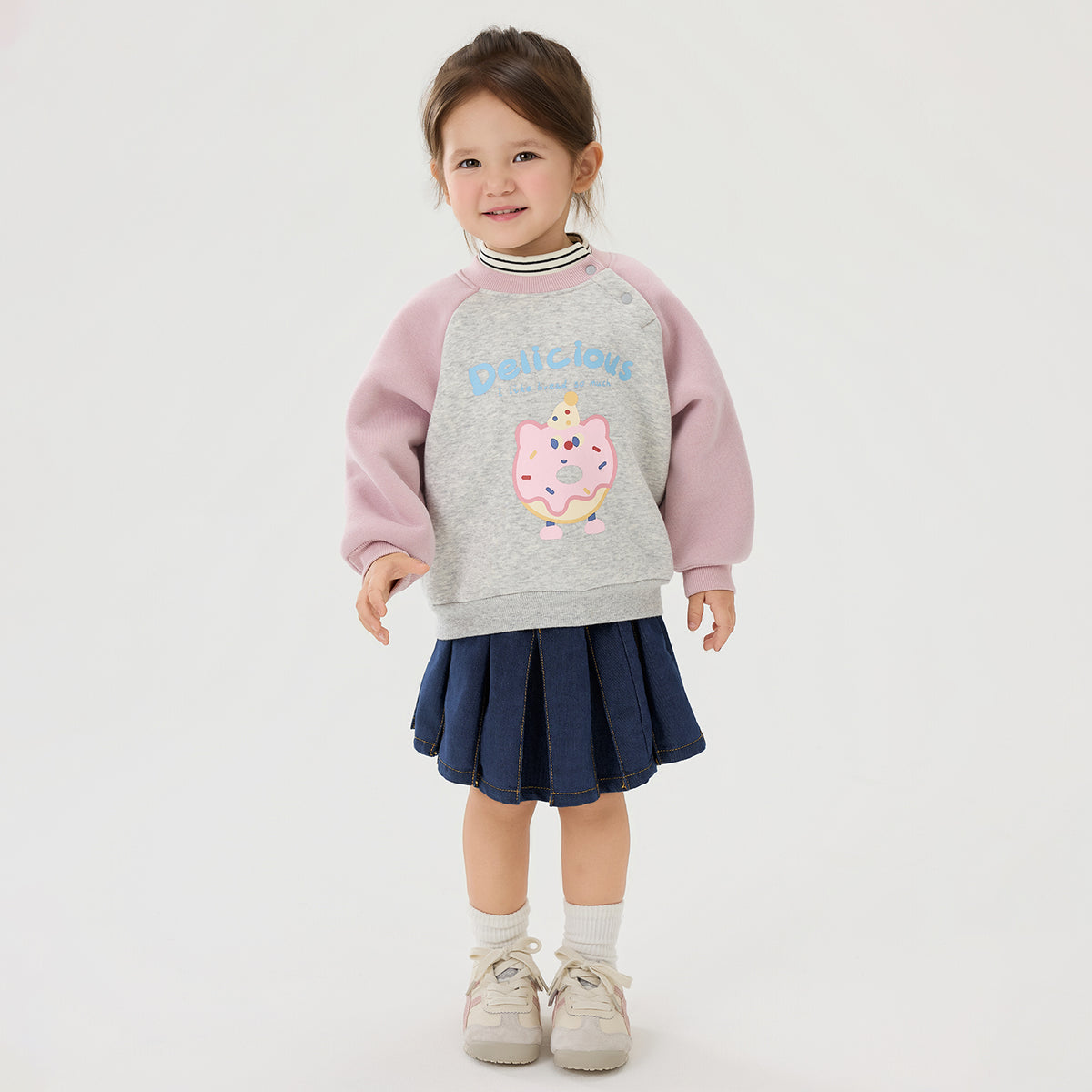 Fake Two-Piece Color-Block Pullover Sweatshirt
