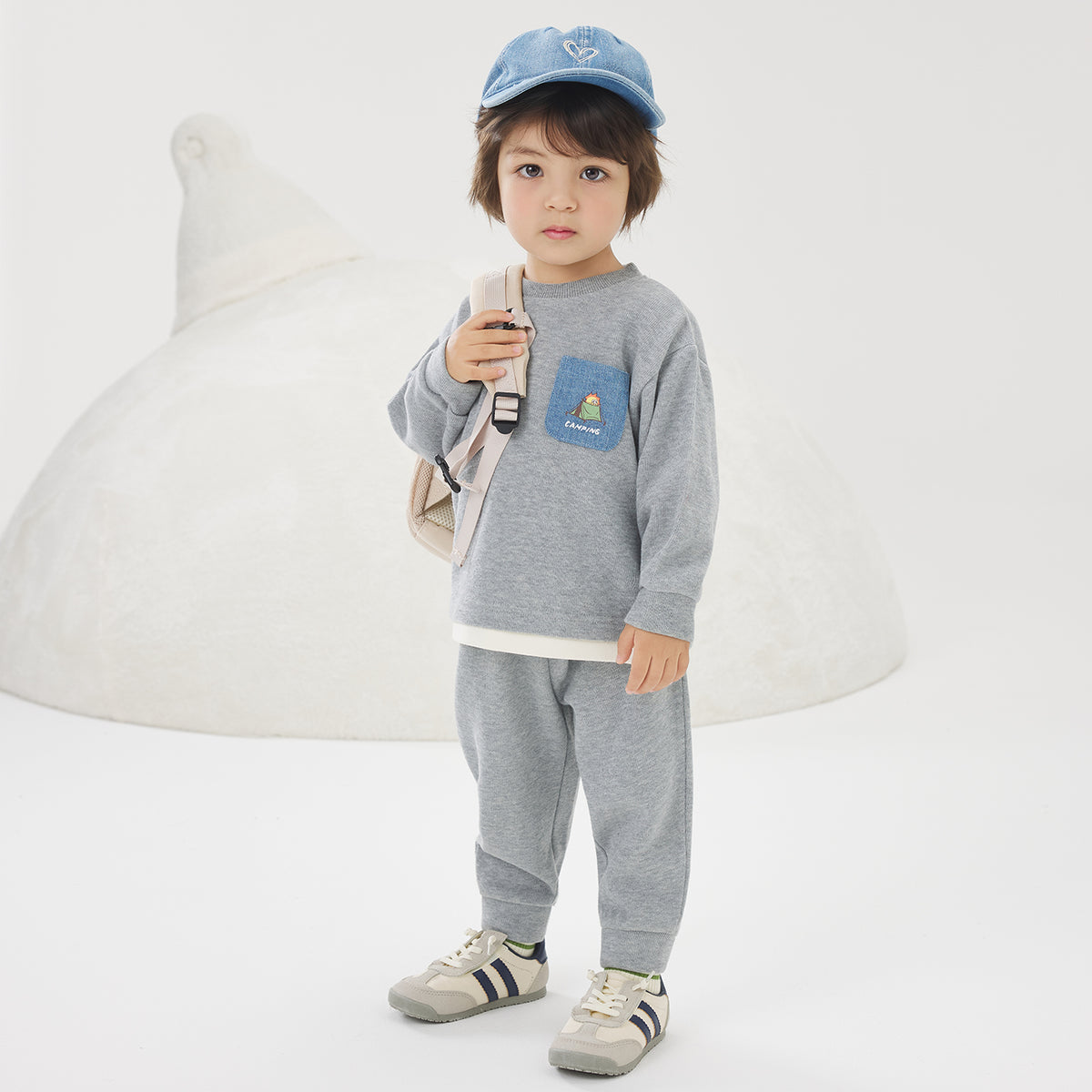 Fake Two-Piece Sweatshirt Set