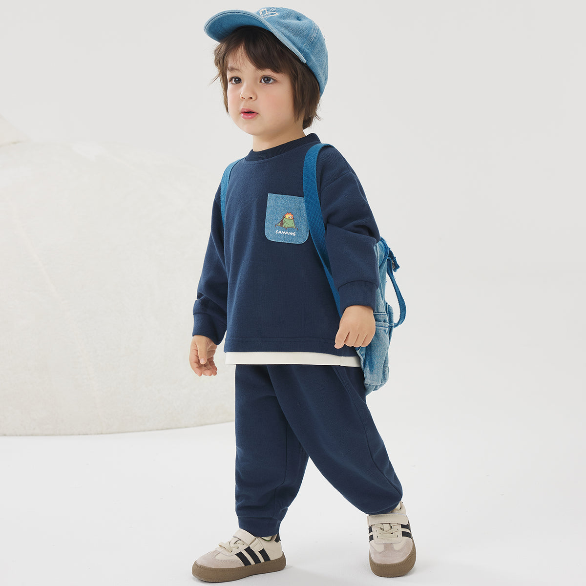 Fake Two-Piece Sweatshirt Set