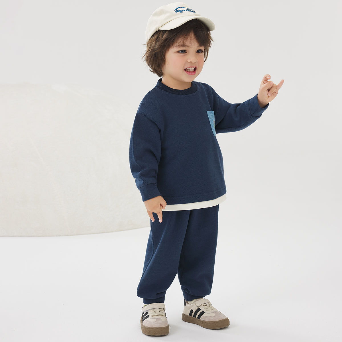 Fake Two-Piece Sweatshirt Set