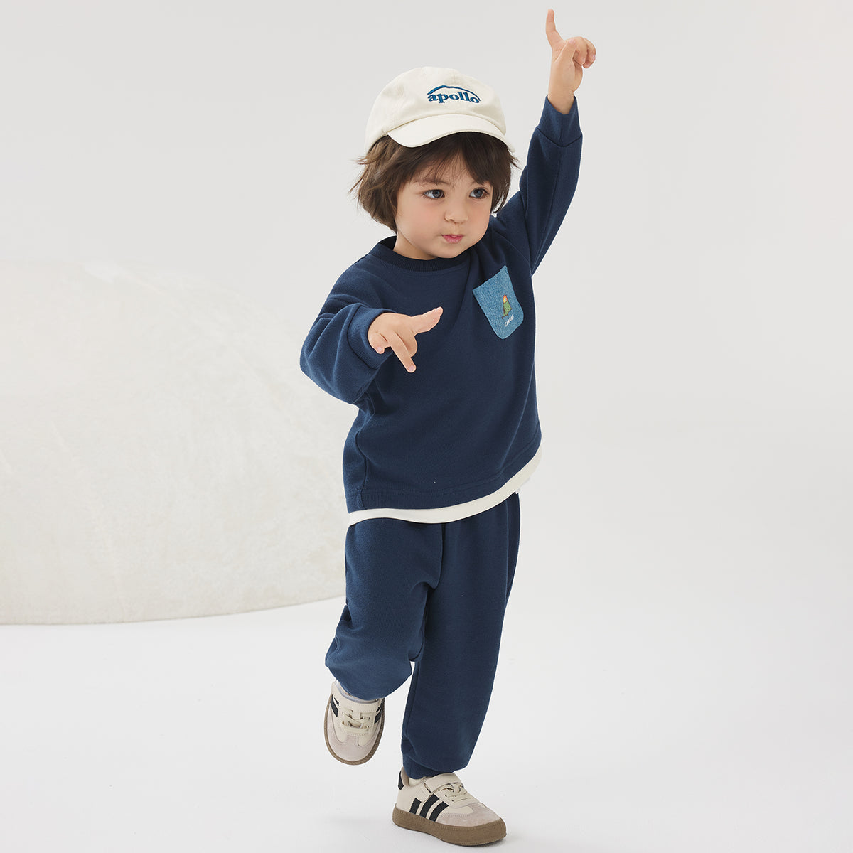 Fake Two-Piece Sweatshirt Set