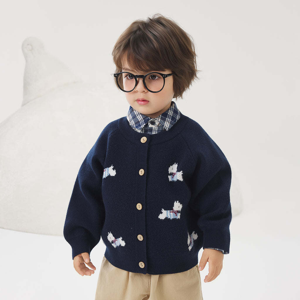 Jacquard Knit Cardigan