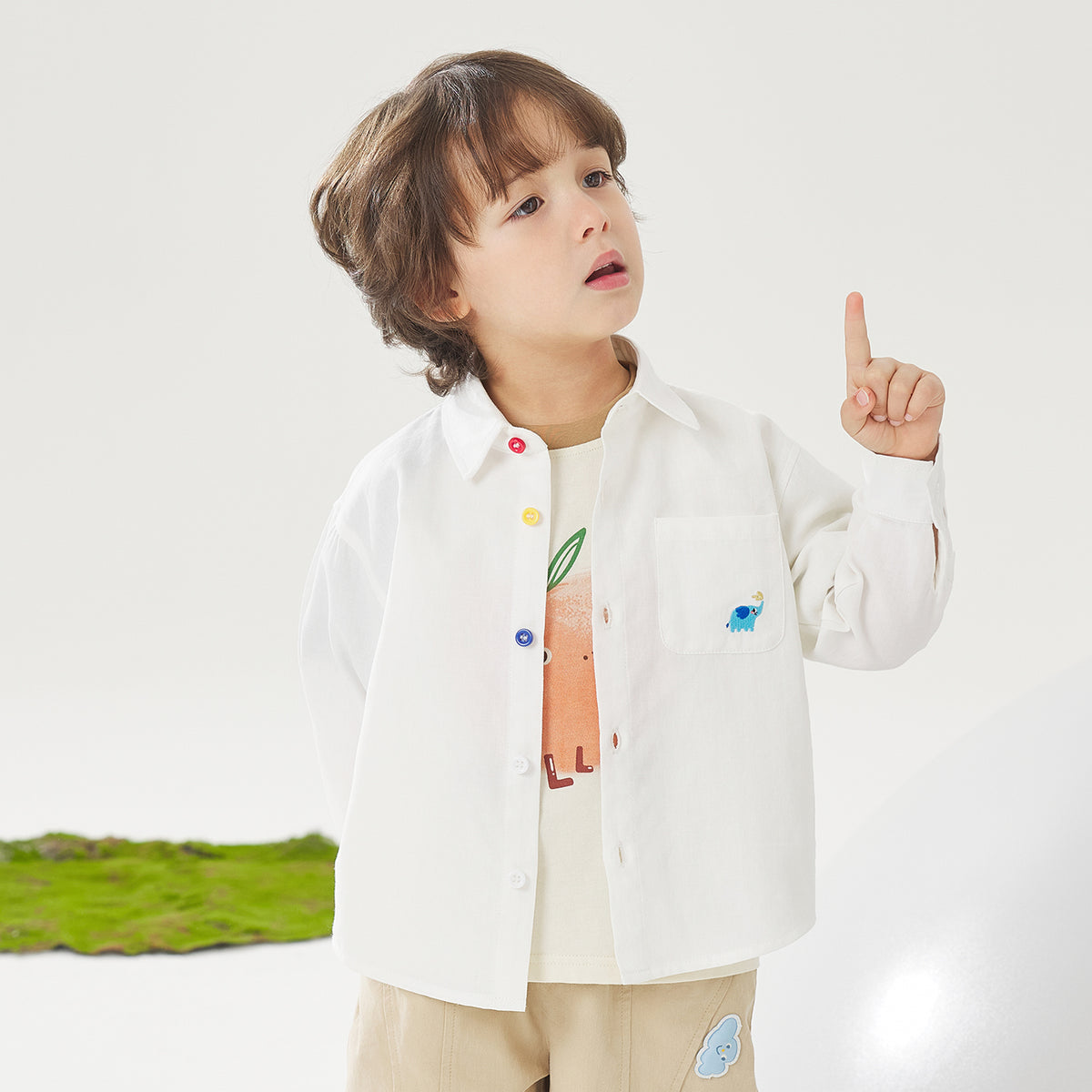 Woven Casual Long Sleeve Shirt