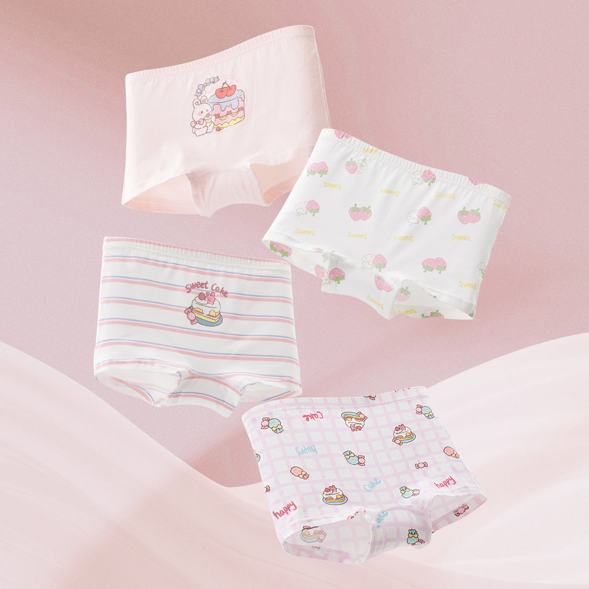 Girls' Boyshorts (4-Pack)