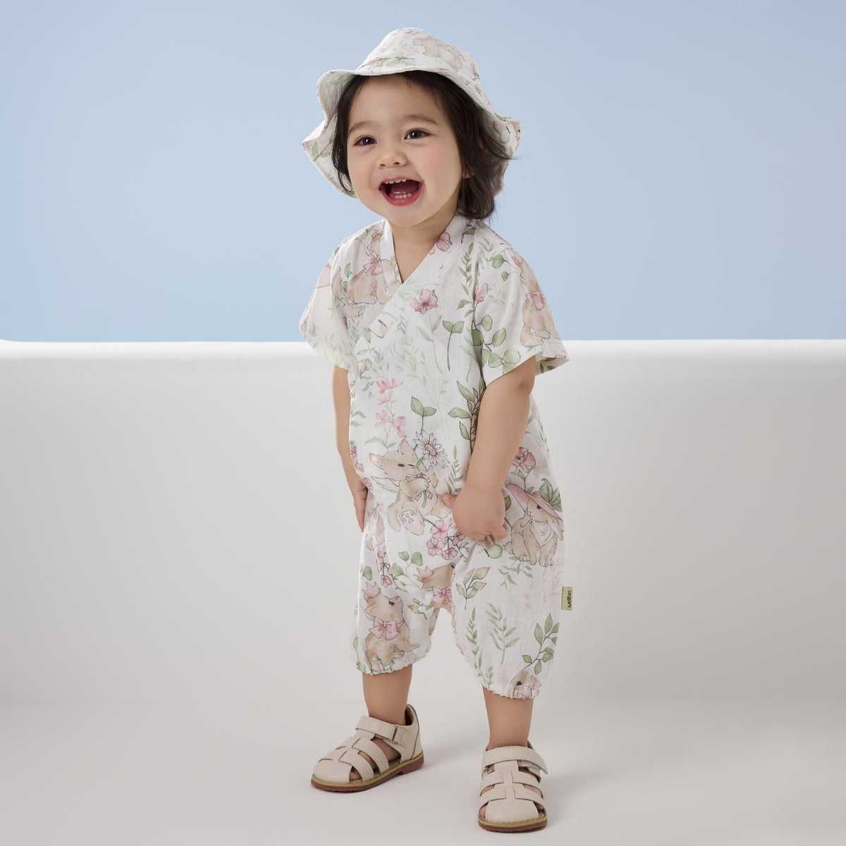 Muslin Short Sleeve Wrap Romper