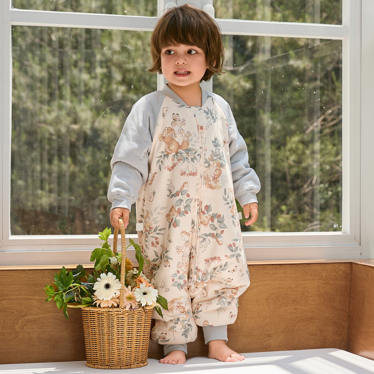 Interlock Contrast-Sleeve Split-Leg Sleep Sack