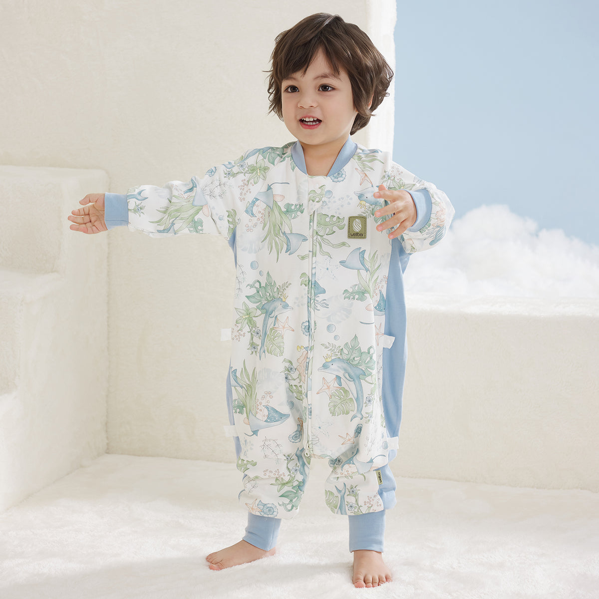 Interlock Side-Panel Long Sleeve Split-Leg Sleep Sack