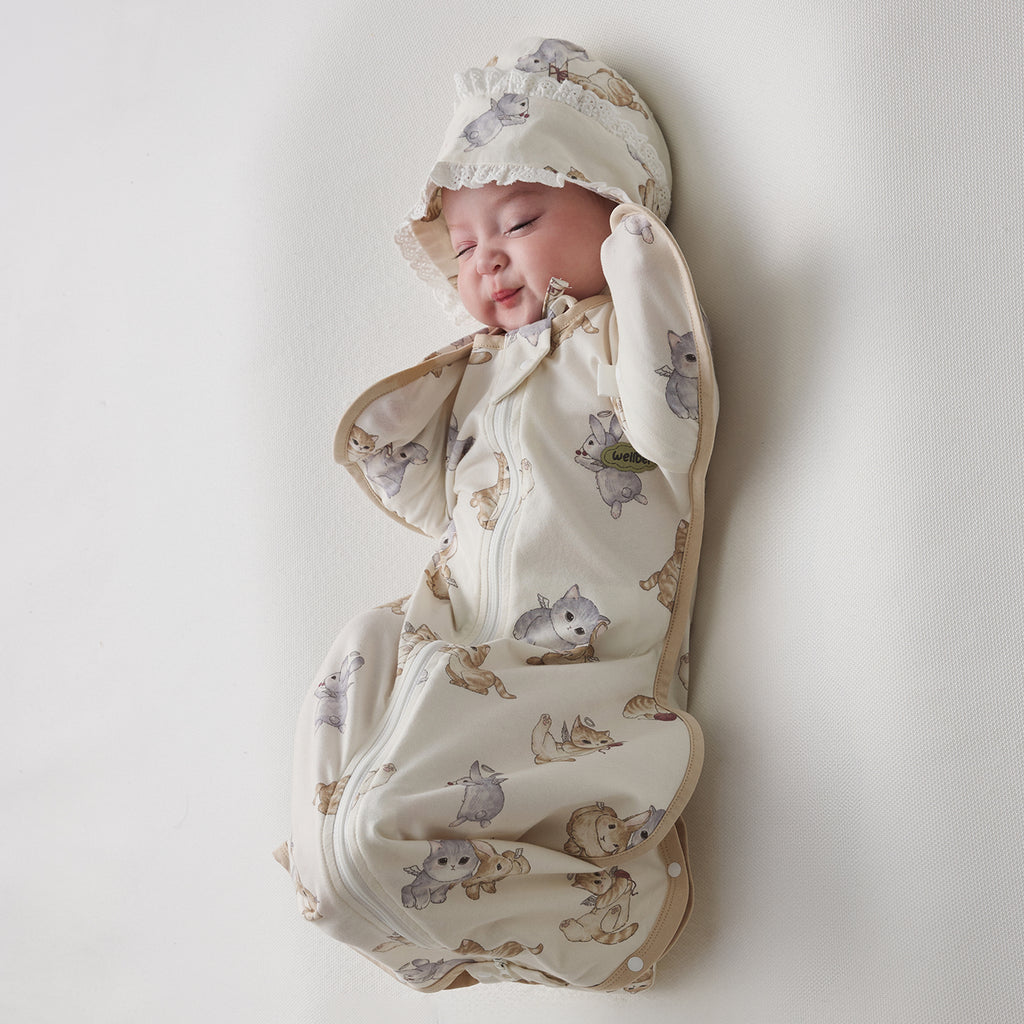 Cotton-Spandex Jersey Arms-Up Sleep Sack