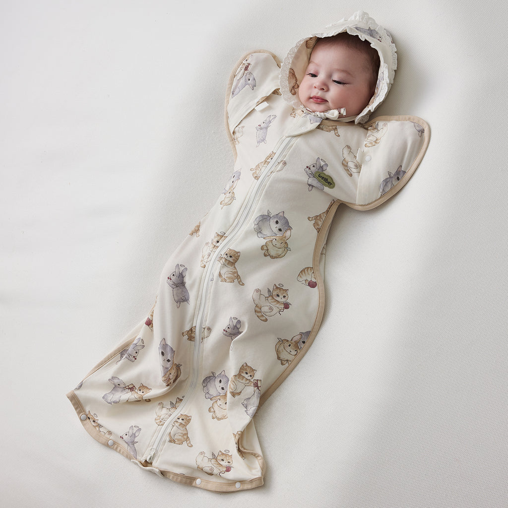 Cotton-Spandex Jersey Arms-Up Sleep Sack