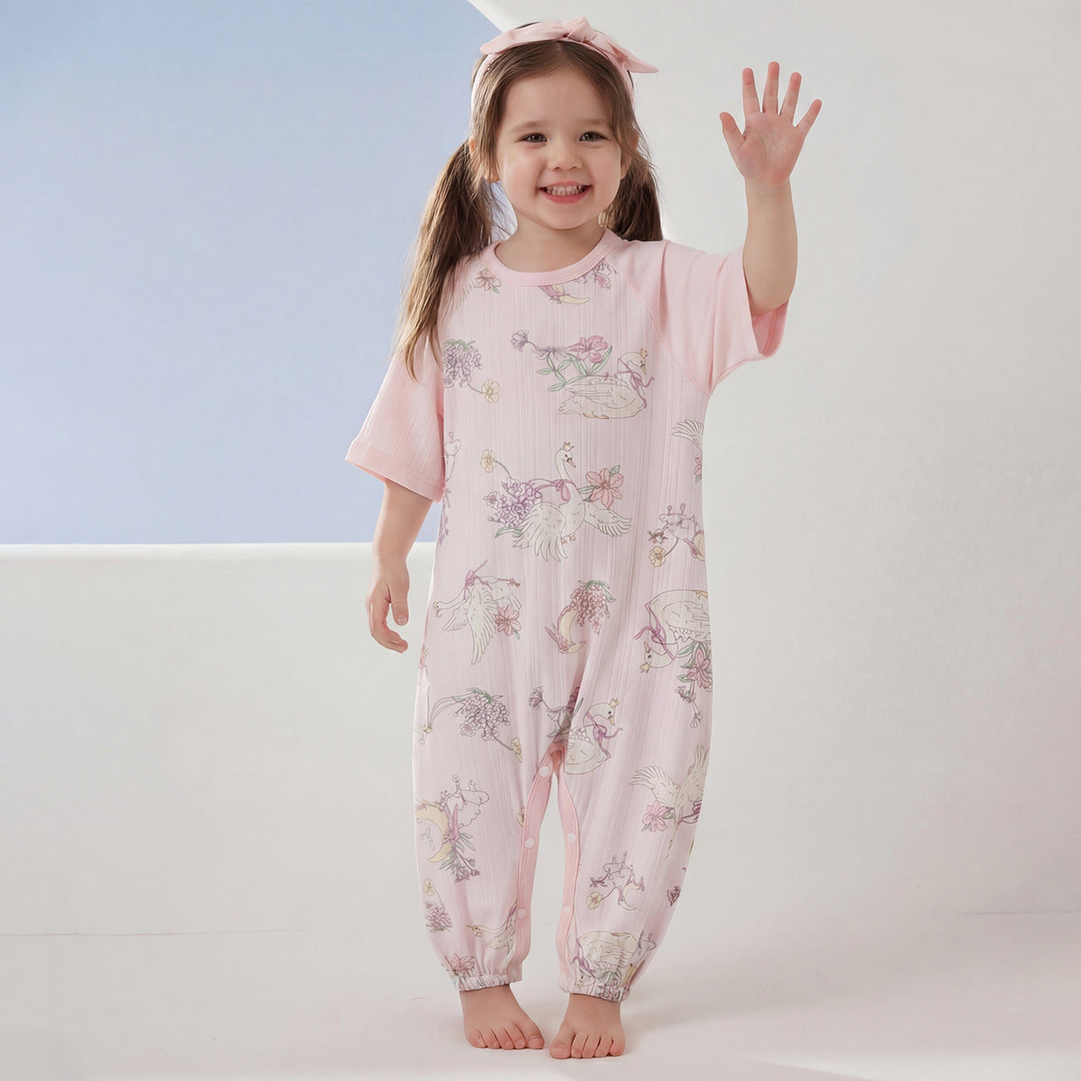 Ribbed Jersey 3/4 Sleeve Pajamas