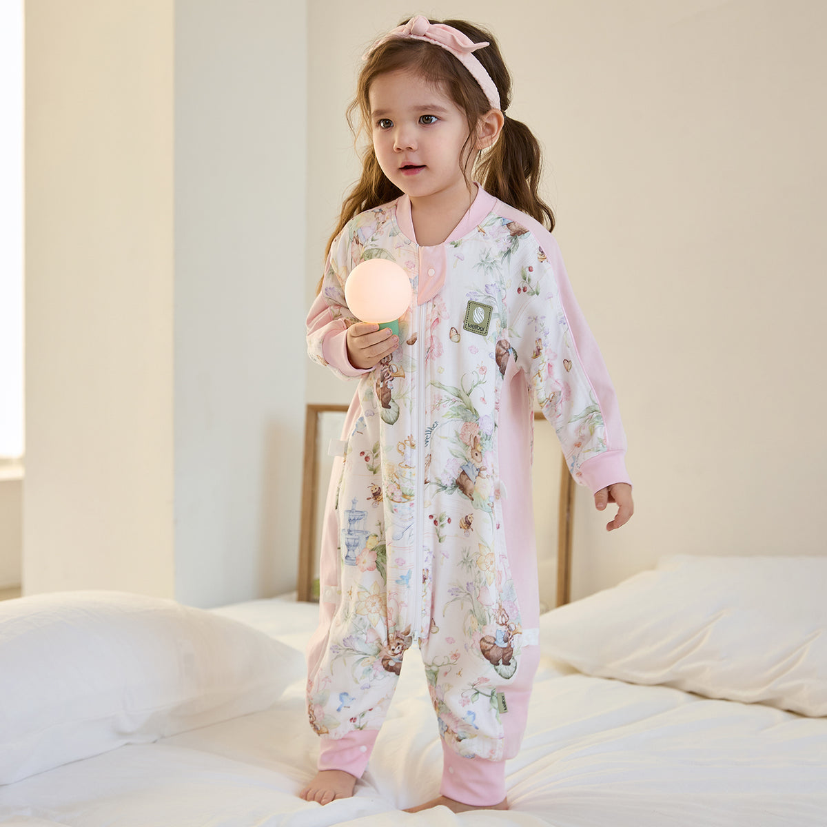 6-Layer Front 4-Layer Back Raglan Sleeve Muslin Split-Leg Sleep Sack