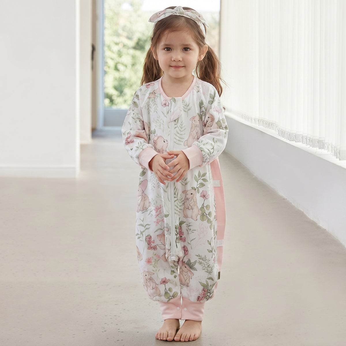6-Layer Front 4-Layer Back Muslin Long Sleeve Split-Leg Sleep Sack