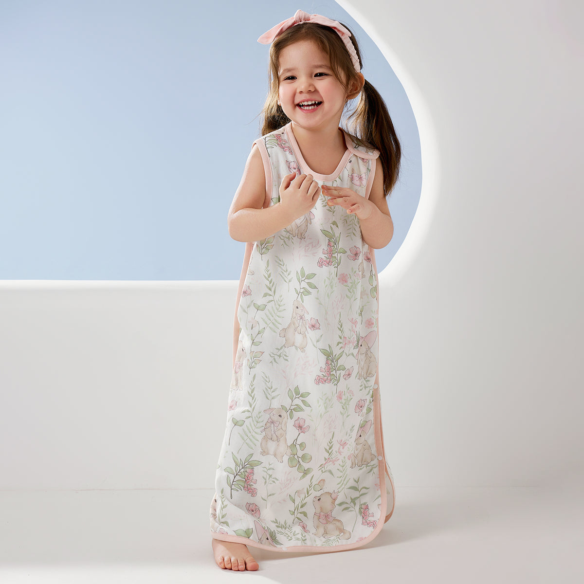 4-Layer Front 2-Layer Back Sleeveless Muslin Sleep Sack