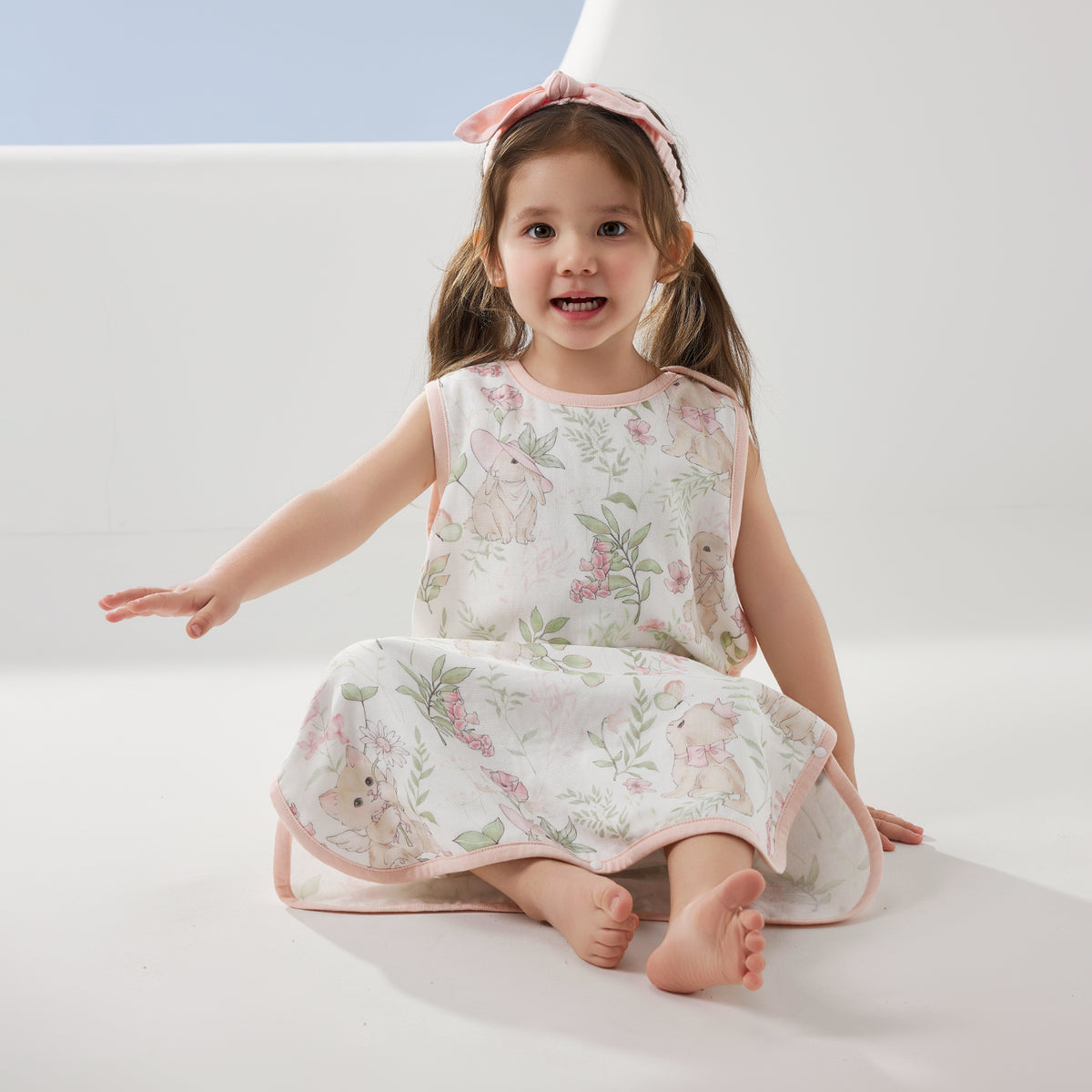 4-Layer Front 2-Layer Back Sleeveless Muslin Sleep Sack