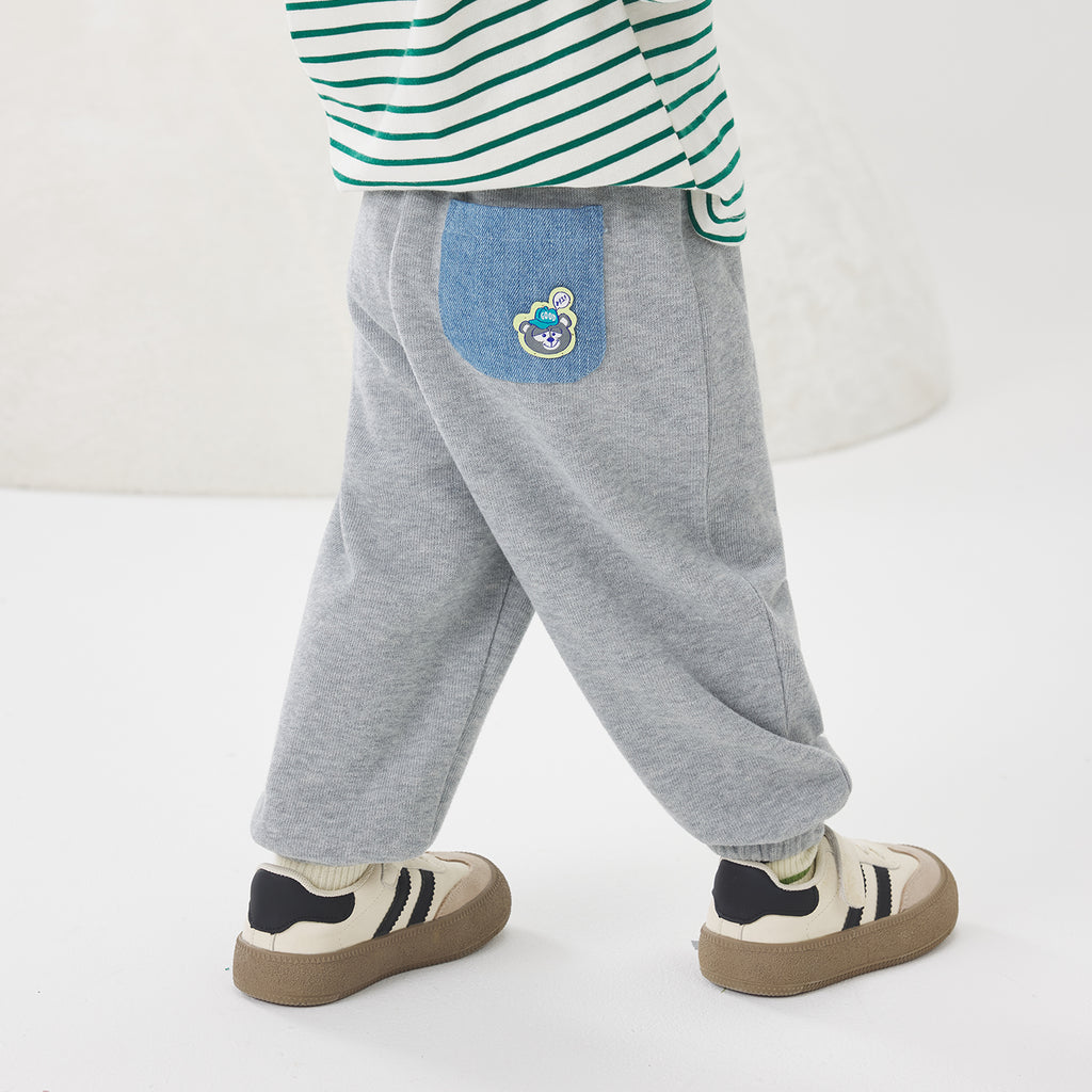 Contrast Pocket Casual Pants